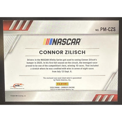 2026 Panini Donruss NASCAR Racing Connor Zilisch #3 Pedal to the Metal Materials