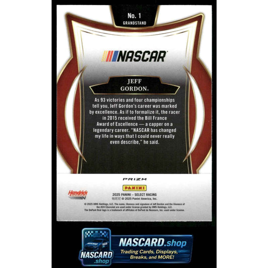 2025 Panini Select #1 Jeff Gordon Tri-Color Prizms