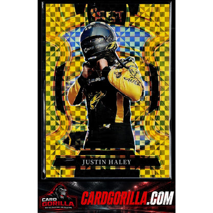 2026 Panini Select #66 Justin Haley Grandstand Gold Power Plaid #/13
