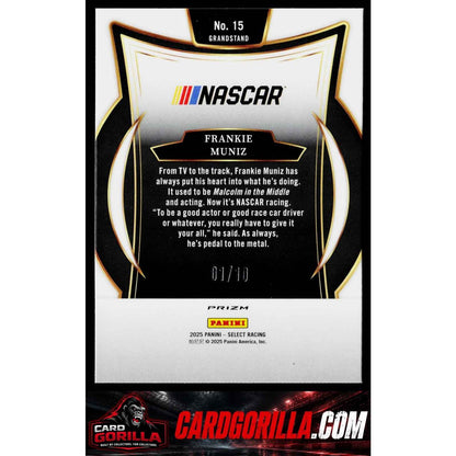 2025 Panini Select #15 Frankie Muniz Gold Prizms #/10 RC
