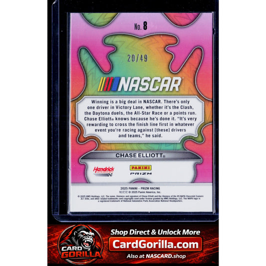2025 Panini Prizm #8 Chase Elliott Groovy Blue #/49