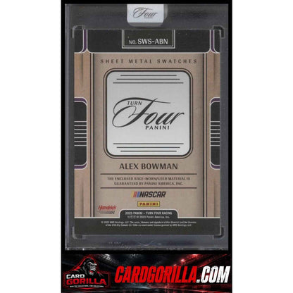 2025 Panini Turn Four #SWS-ABN Alex Bowman Sheet Metal Swatches Blue #/35