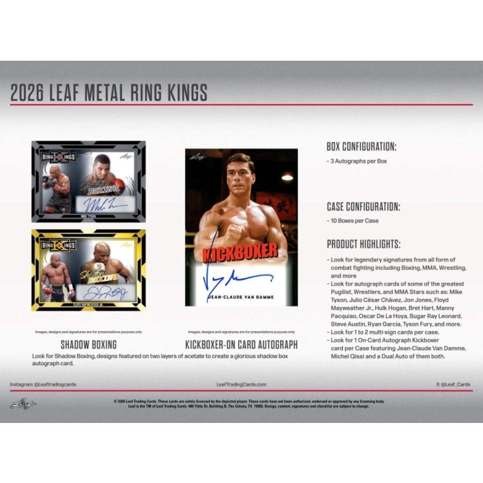2026 Leaf Metal Ring Kings Hobby Box