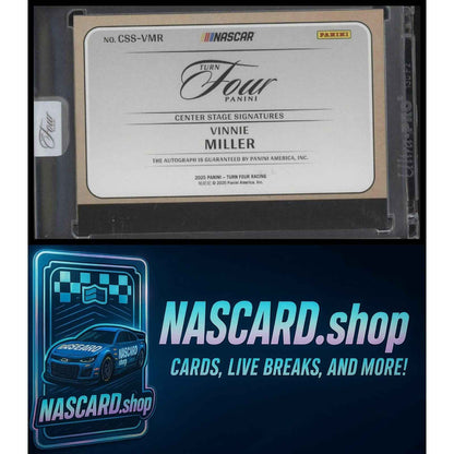 2025 Panini Turn Four #CSS-VMR Vinnie Miller Center Stage Signatures Blue #/49