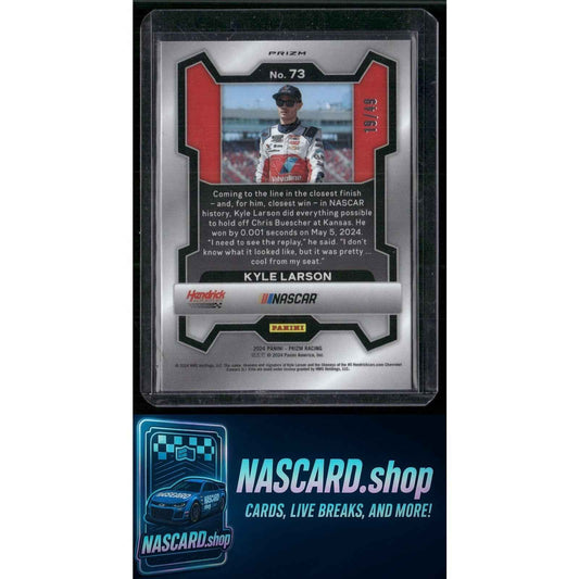 2024 Panini Prizm #73 Kyle Larson Carolina Blue #/49