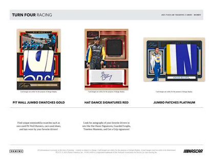 2025 Panini Turn Four Racing 10 Hobby Box Sealed Case - NASCAR Trading Cards with Autographs
