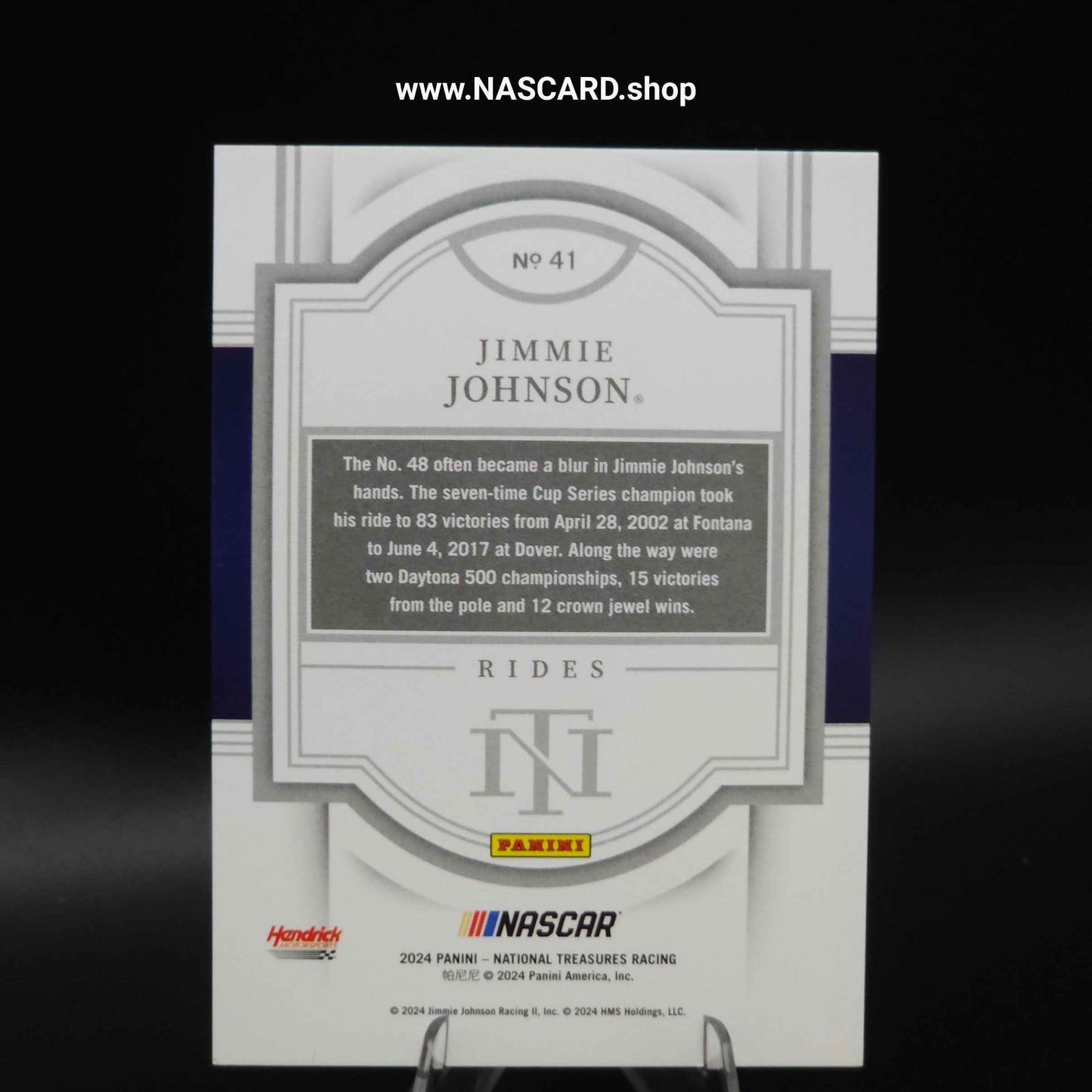 2024 National Treasures Rides #41 Gold Jimmie Johnson /10 - NASCARD.shop