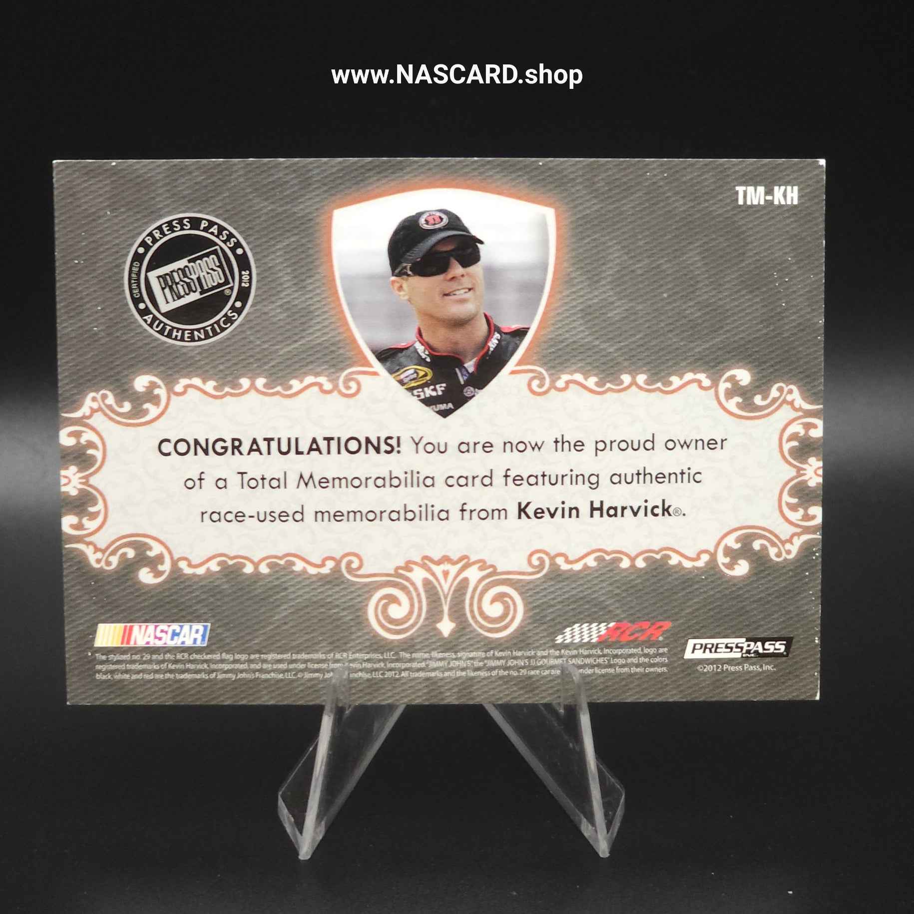 2012 Press Pass Total Memorabilia Holofoil Kevin Harvick Freightliner Patch /10 - NASCARD.shop