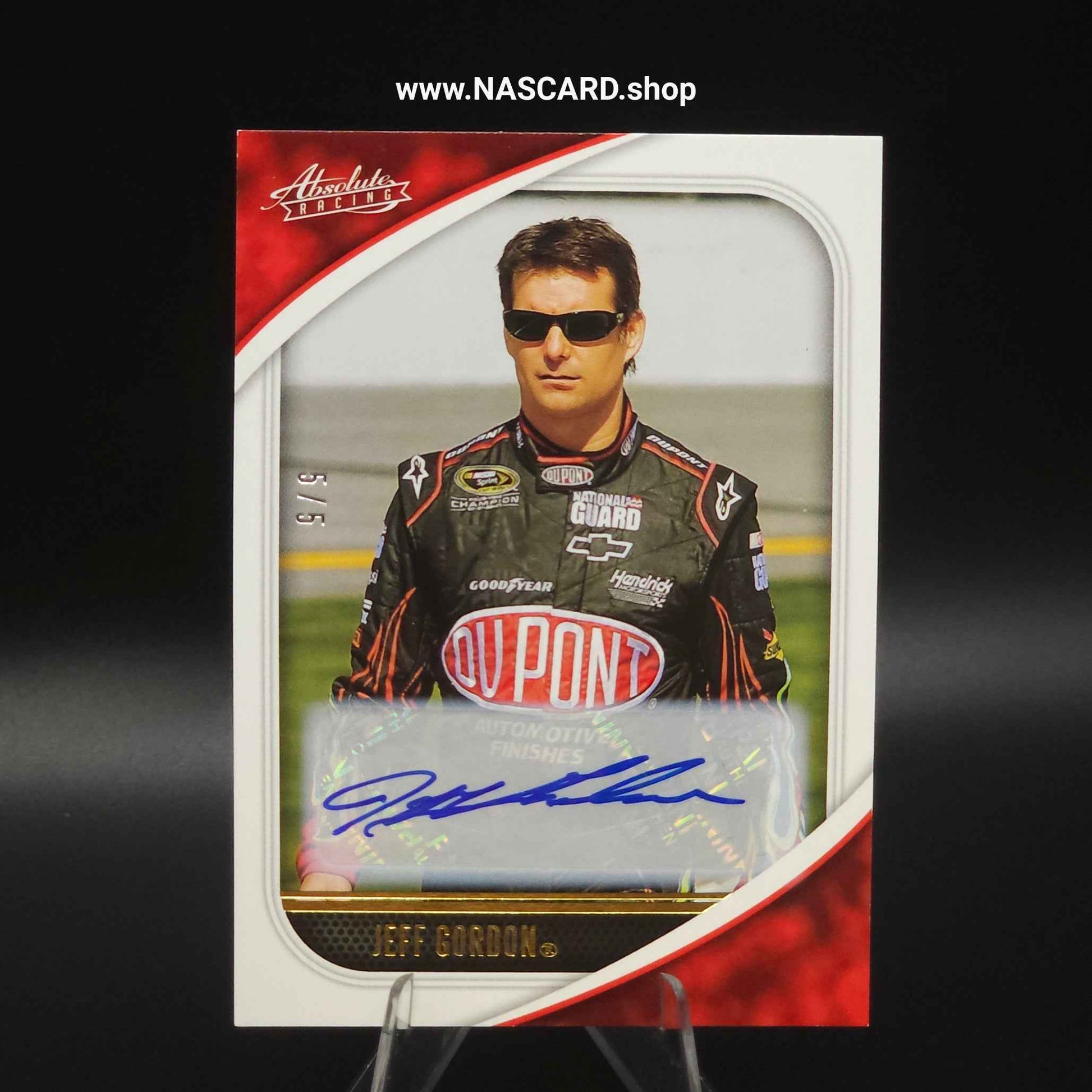 2021 Panini Chronicles Absolute Autographs Gold #1 Jeff Gordon 5/5 - NASCARD.shop