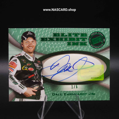 2009 Press Pass Showcase Elite Exhibit Ink Green Dale Earnhardt Jr. 1/5 - NASCARD.shop