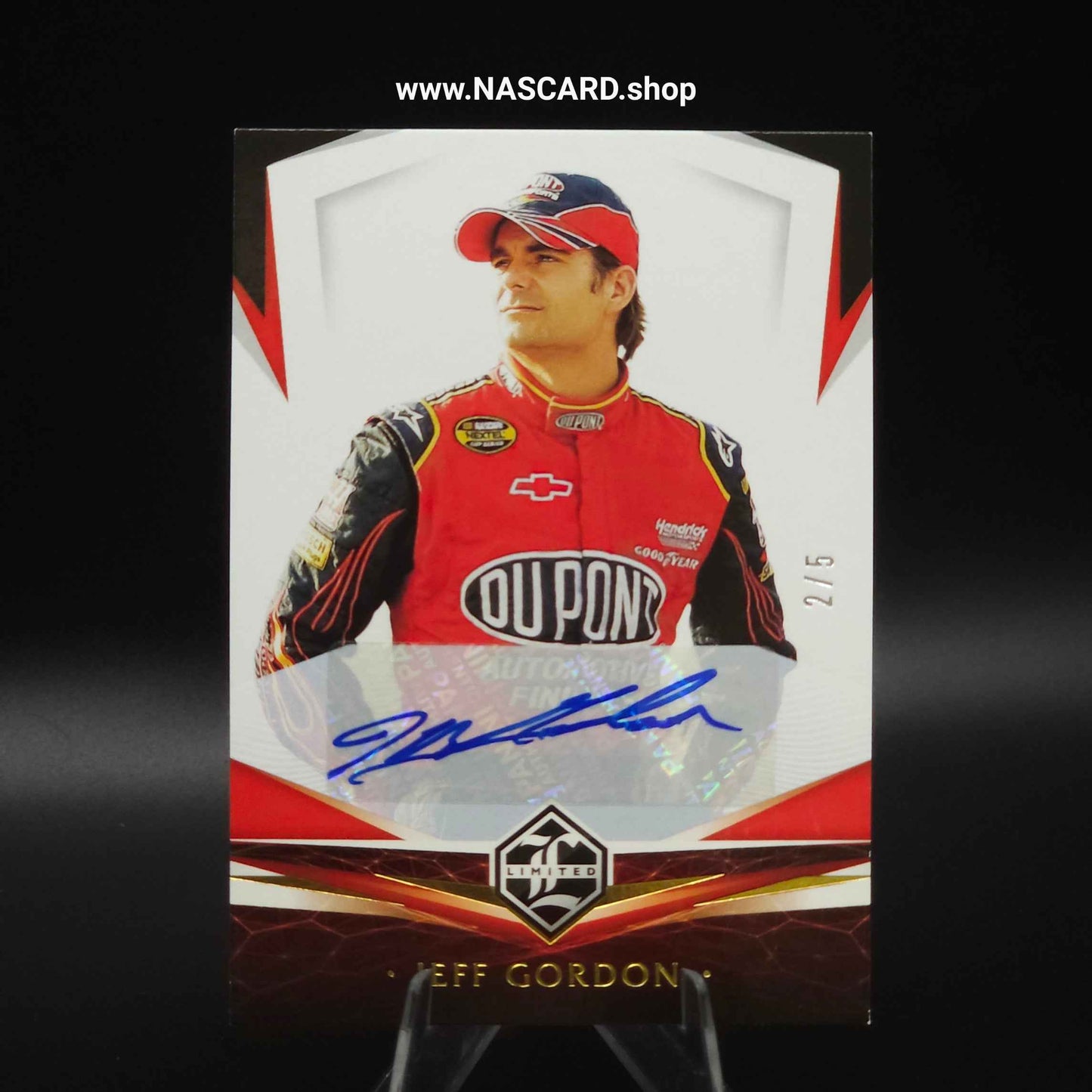 2021 Panini Chronicles Limited Autographs Gold #8 Jeff Gordon /5 - NASCARD.shop