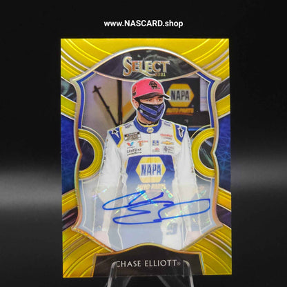 2021 Panini Chronicles Select Gold Prizm #9 Chase Elliott 09/10 - NASCARD.shop