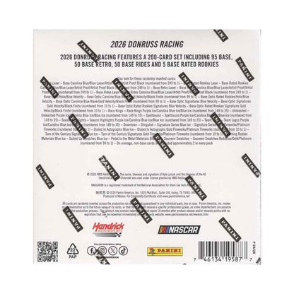 2026 Panini Donruss NASCAR Racing Mega Sealed Case - 20 Boxes
