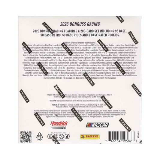2026 Panini Donruss NASCAR Racing Mega Sealed Case - 20 Boxes