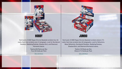 2026 Topps Chrome Baseball Hobby Box