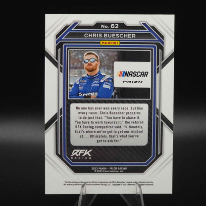 2023 Panini Prizm - White Sparkle Prizm #62 Chris Buescher - NASCARD.shop