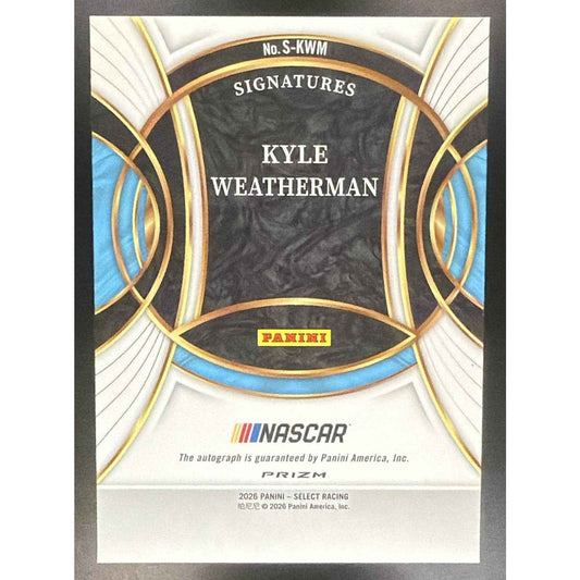 2026 Panini Select NASCAR Kyle Weatherman #S-KWM Signatures Ice Prizms Auto