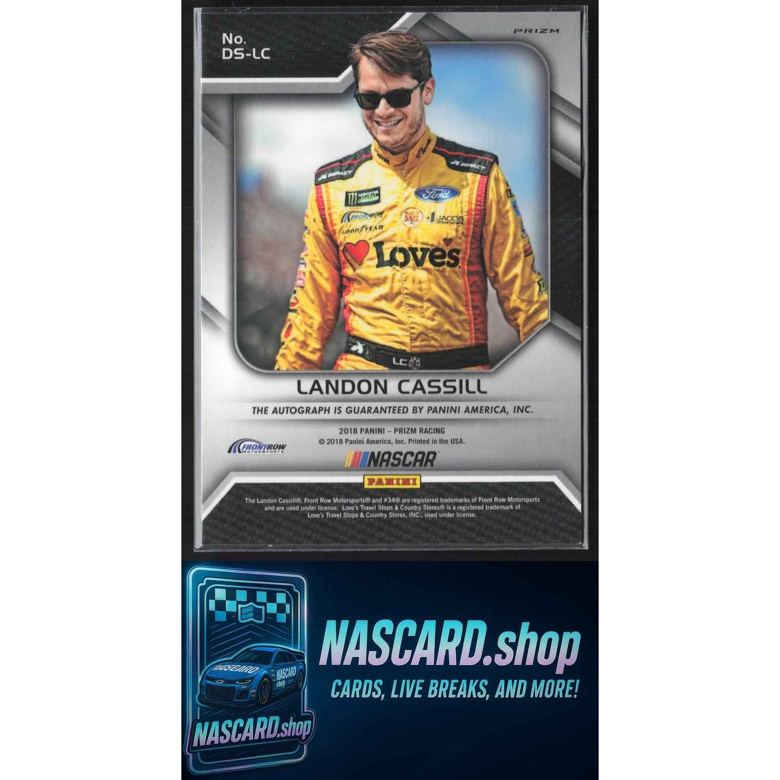 2018 Panini Prizm #DS-LC Landon Cassill Driver Signatures Prizm