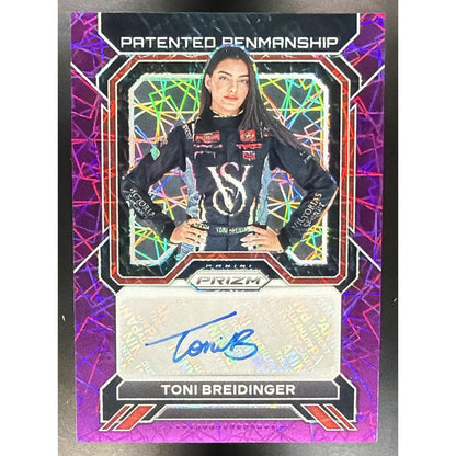 2023 Panini Prizm Toni Breidinger Patented Penmanship Purple Velocity /99