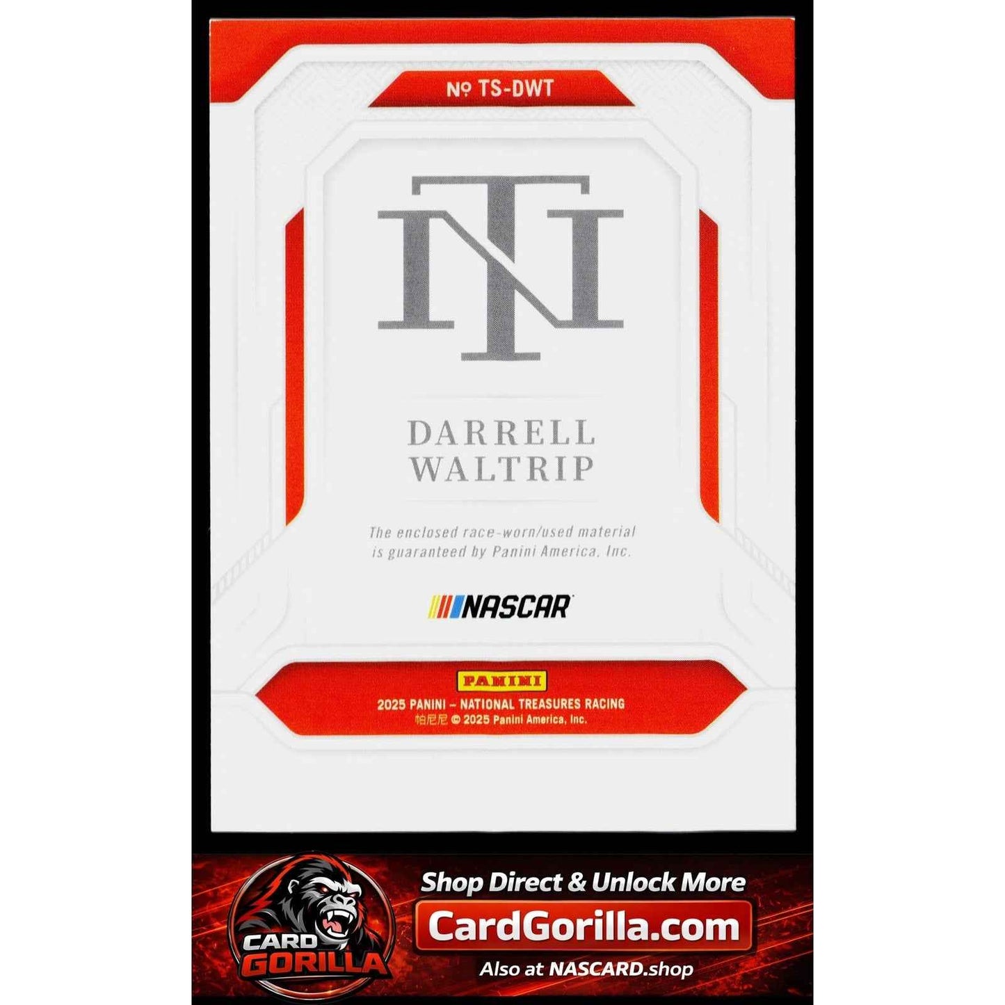 2025 National Treasures Darrell Waltrip Treasured Swatches Holo Silver #/30