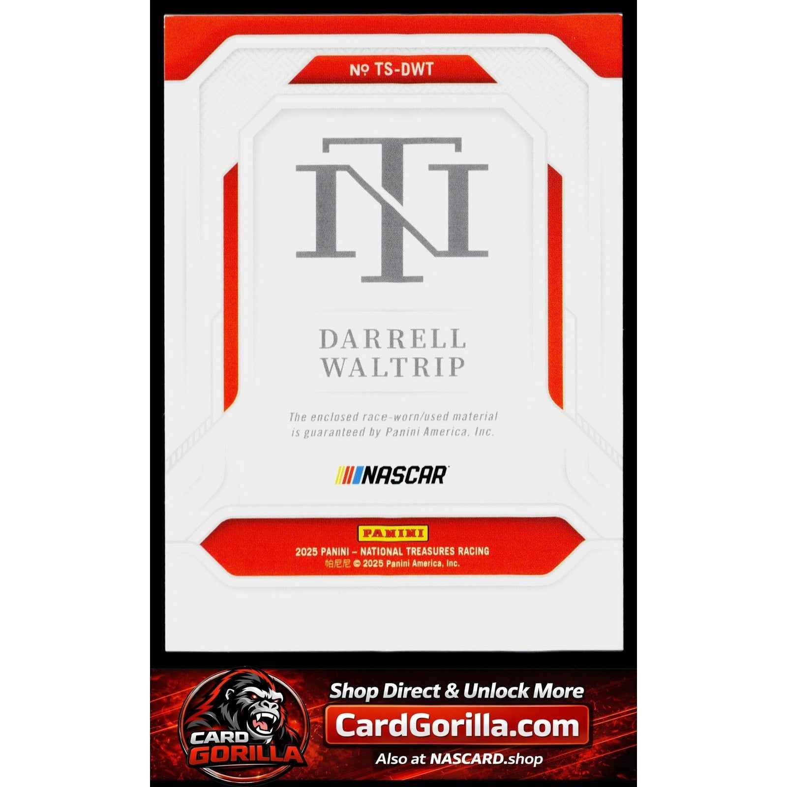 2025 National Treasures Darrell Waltrip Treasured Swatches Holo Silver #/30