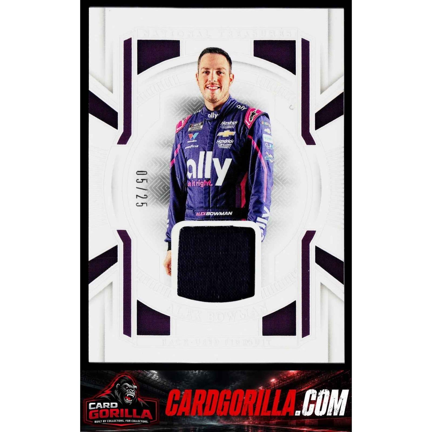 2025 Panini National Treasures Alex Bowman Race Used Firesuit Holo Silver #/25