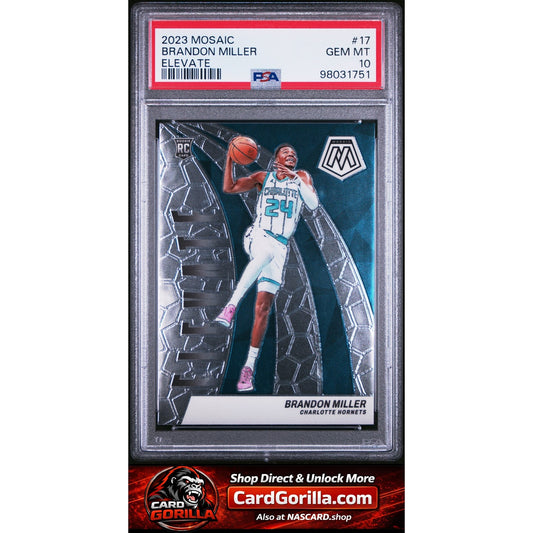 2023 Panini Mosaic Elevate #17 Brandon Miller RC PSA 10