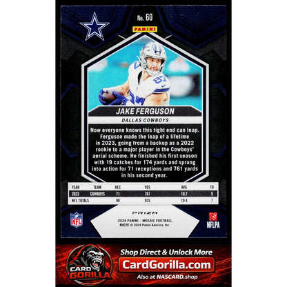 2024 Panini Mosaic #60 Jake Ferguson Mosaic Green