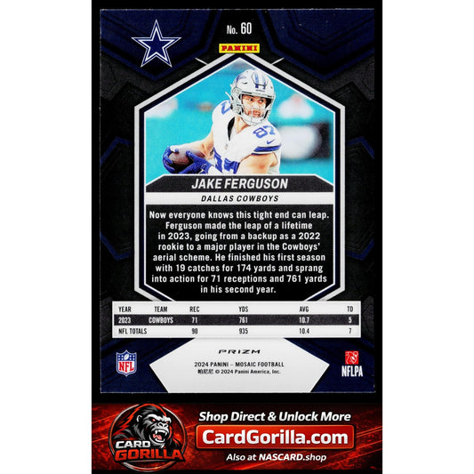 2024 Panini Mosaic #60 Jake Ferguson Mosaic Green