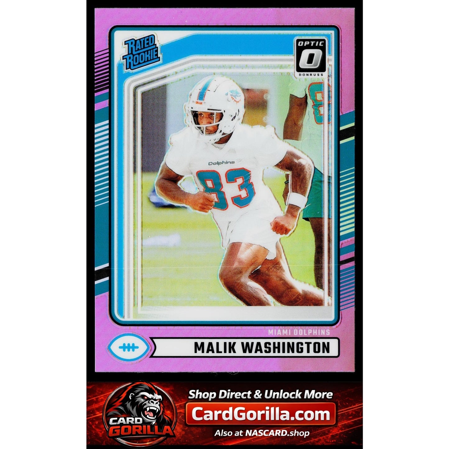 2024 Donruss #397 Malik Washington Optic Rated Rookies Preview Pink