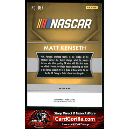 2025 Panini Prizm #167 Matt Kenseth White Sparkle