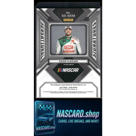 2024 Panini Prizm #SS-SKM Sage Karam Sensational Signatures