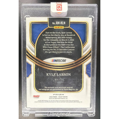 2024 Panini Select Nascar Kyle Larson #AM-KLS Auto Memorabilia Gold Prizms /10