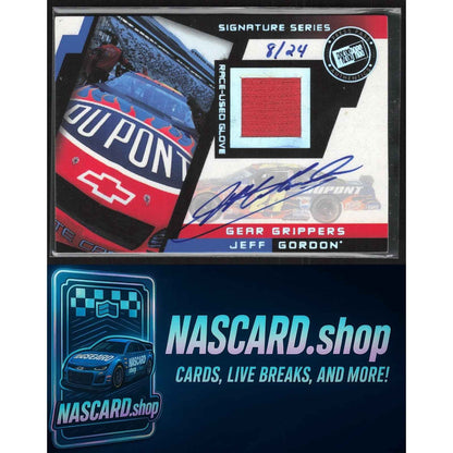 2003 Press Pass Stealth #GGT-JG Jeff Gordon Gear Grippers Teams Autographs #/24