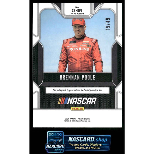 2025 Panini Prizm #SS-BPL Brennan Poole Sensational Signatures Blue #/49
