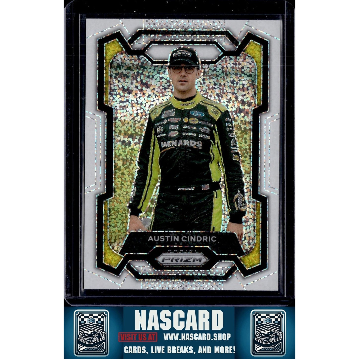 2024 Panini Prizm #96 Austin Cindric White Sparkle - NASCARD.shop