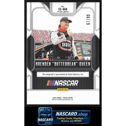 2025 Panini Prizm Brenden Butterbean Queen Sensational Signatures Red #/99