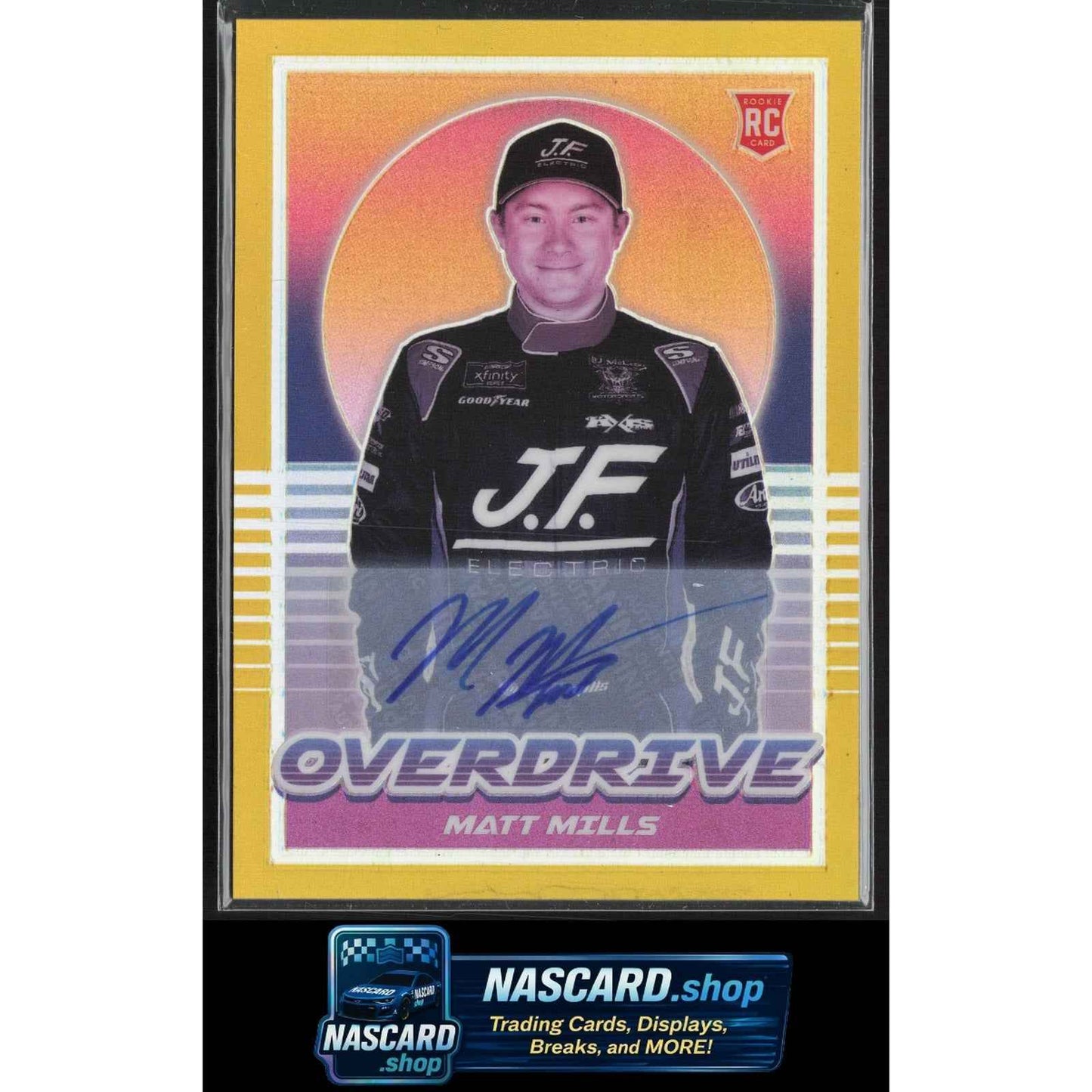 2022 Panini Chronicles #11 Matt Mills Overdrive Autographs Gold #/10 RC