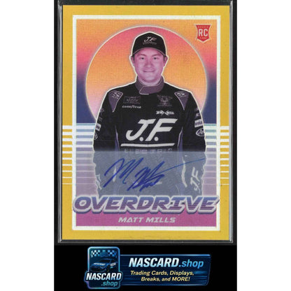 2022 Panini Chronicles #11 Matt Mills Overdrive Autographs Gold #/10 RC