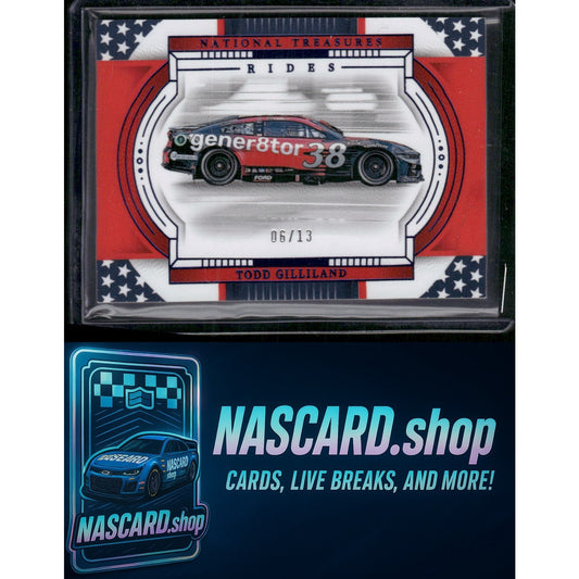 2024 Panini National Treasures #62 Todd Gilliland Stars And Stripes #/13 - NASCARD.shop