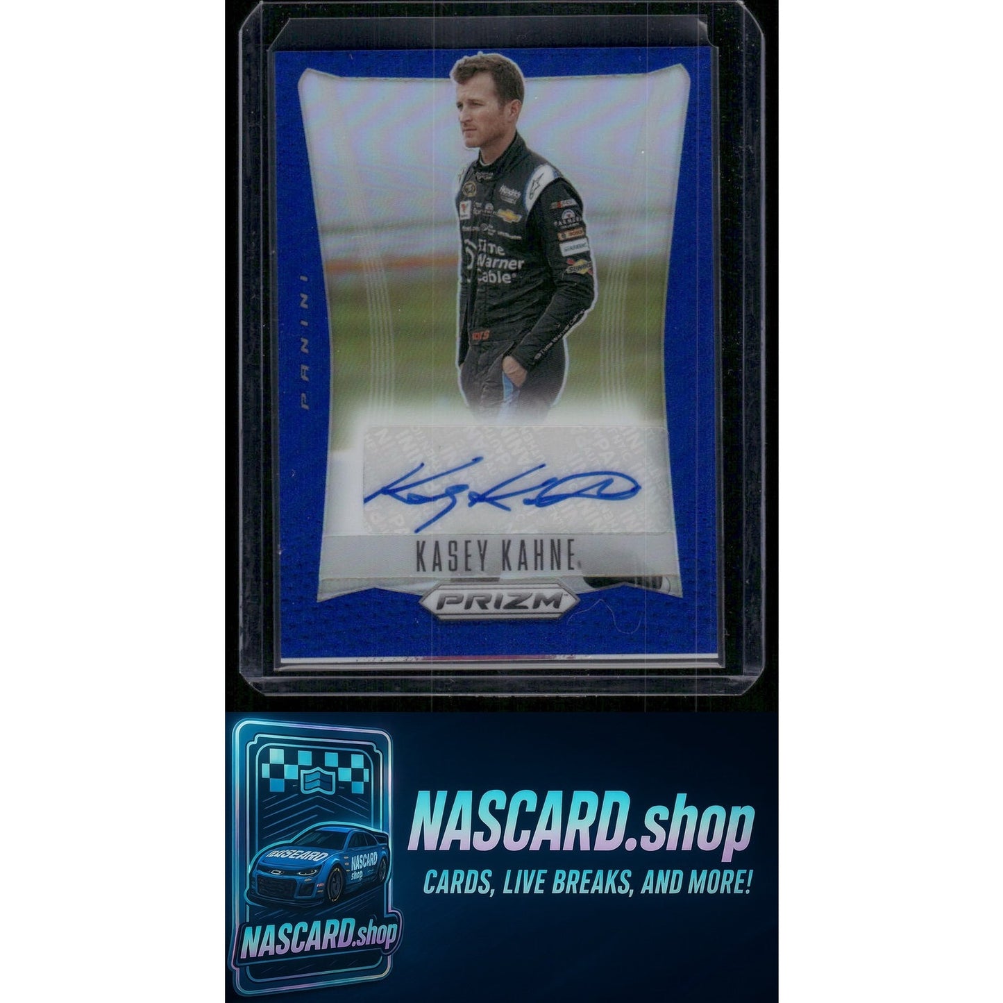 2024 Panini Prizm #TS-KKE Kasey Kahne Throwback Signatures Blue #/49