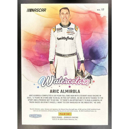 2024 Panini Donruss Aric Almirola #17 Watercolors