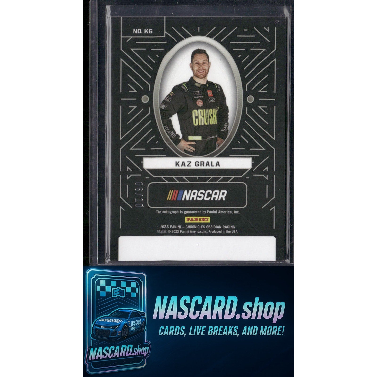 2023 Panini Chronicles Kaz Grala Obsidian Signatures Electric Etch Yellow #/10 - Card Gorilla