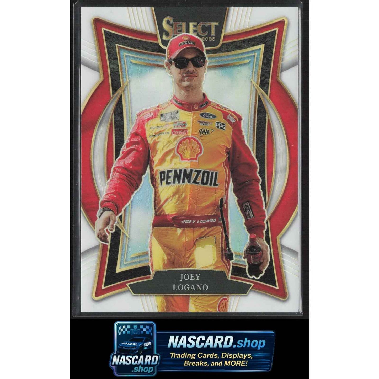 2025 Panini Select #39 Joey Logano White Prizms #/99