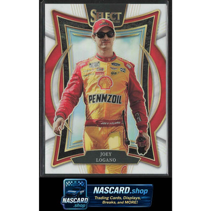 2025 Panini Select #39 Joey Logano White Prizms #/99