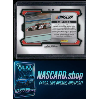 2024 Panini Prizm #31 Kasey Kahne White Sparkle