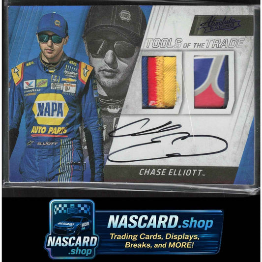 2017 Absolute Chase Elliott Tools of the Trade Duals Signatures Blue /20