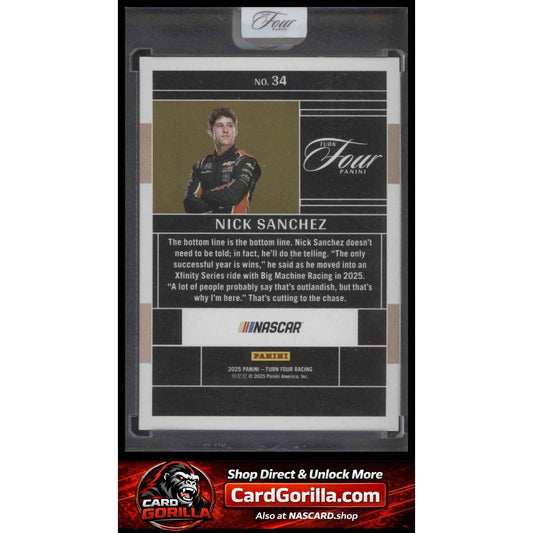 2025 Panini Turn Four #34 Nick Sanchez #/75