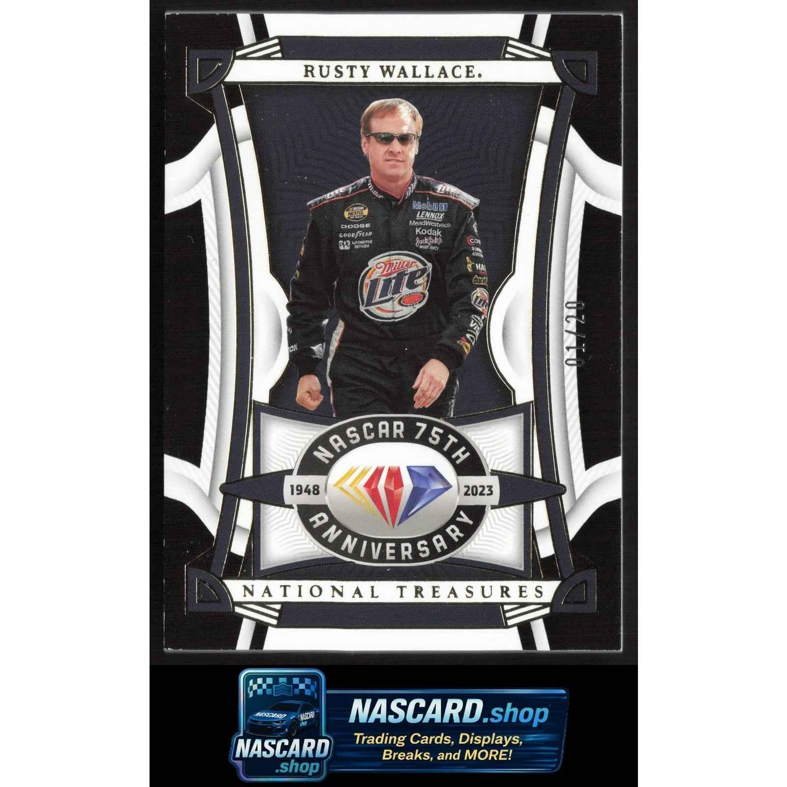 2023 Panini National Treasures #46 Rusty Wallace Midnight #01/20