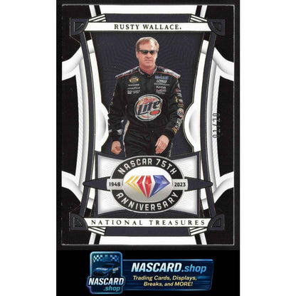 2023 Panini National Treasures #46 Rusty Wallace Midnight #01/20